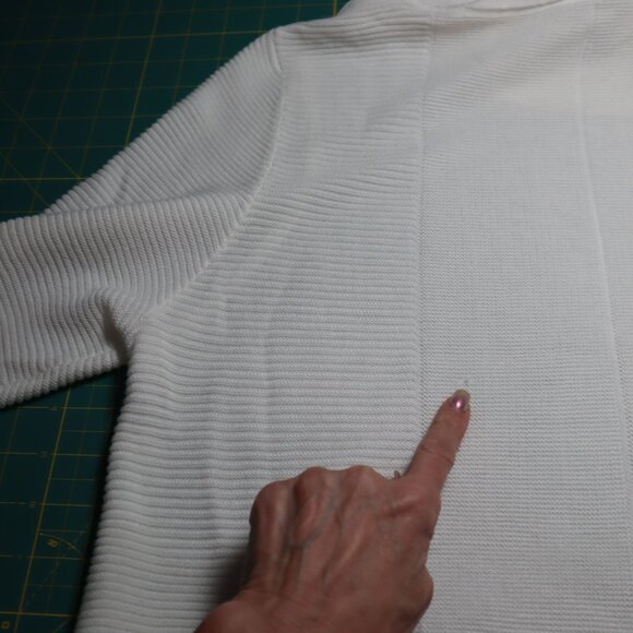 Chico's Cowl Neck Sweater Women M White Classic Minimalist Casual Layering - Picture 6 of 10